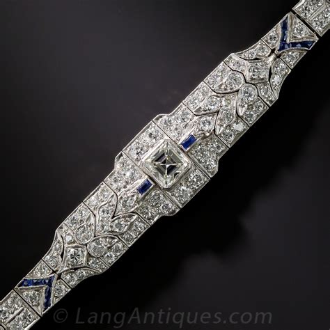 Art Deco Diamond and Sapphire Bracelet