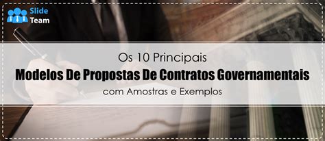 Os Principais Modelos De Propostas De Contratos Governamentais