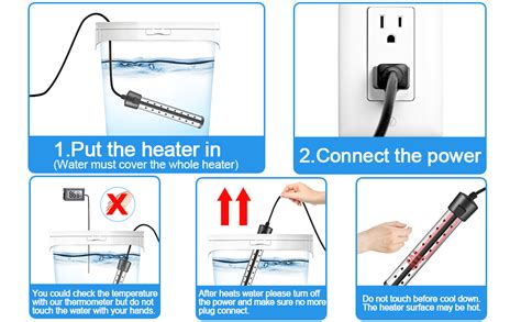 Immersion Water Heater 2000w Pool Heater With Intelligent Temperature