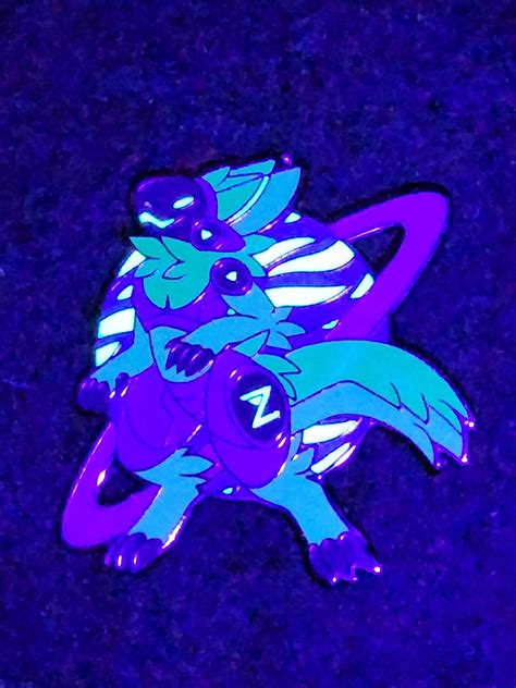 Around The World Protogen Glow In The Dark Enamel Pin Bossmonsta