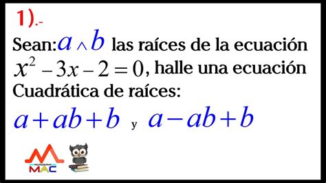 Teorema De Viette Cardano Ejercicio Youtube