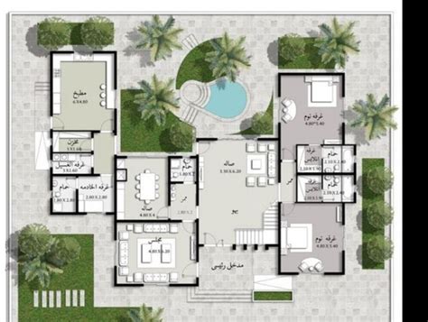 Modern House Plan with Swimming Pool