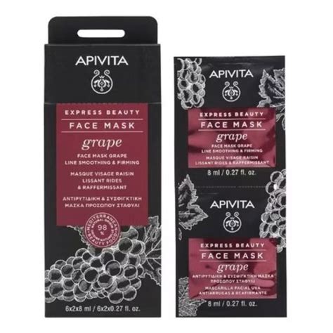 Apivita Express Beauty Masque Visage Raisin Lissant Rides 8Ml