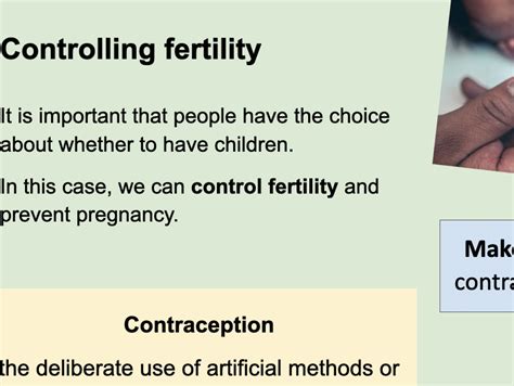 Aqa Gcse Biology B5 Controlling Fertility Contraception Teaching