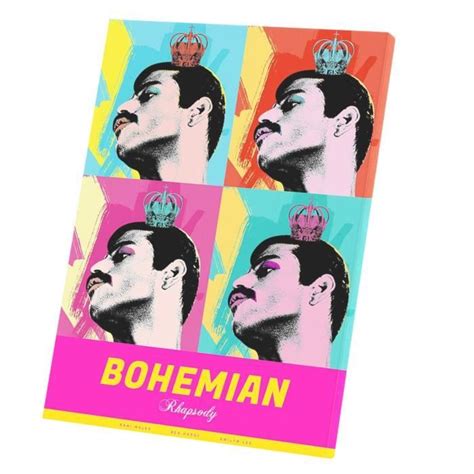 Tableau Décoratif Queen Freddie Mercury Bohemian Rapsody Pop Art 30 Cm