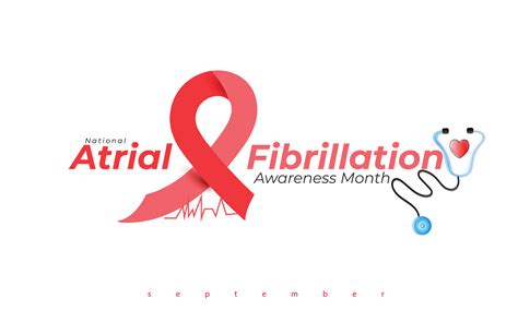 National Atrial Fibrillation Awareness Month Background Banner Card