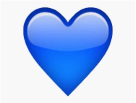 Emoji Heart Sticker Love Emoticon - Transparent Blue Heart Emoji, HD ...