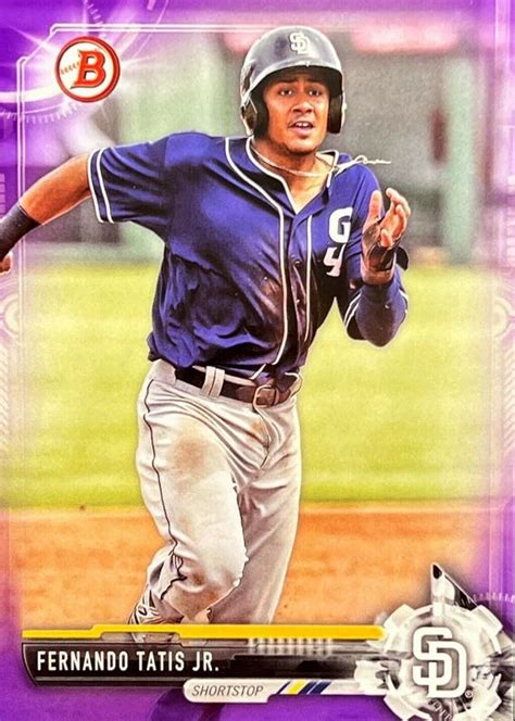 Fernando Tatis Jr 2017 Bowman Draft BD 71 Purple 250 Price Guide