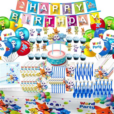 Buy Word Party Party Birthday Decorations, Word Party Party Supplies ...