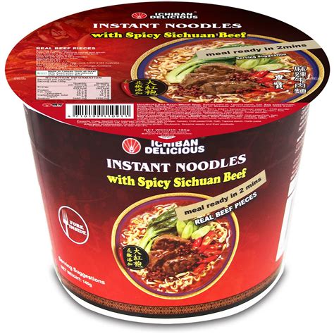 Ichiban Delicious Noodle Spicy Sichuan Beef 140g Woolworths