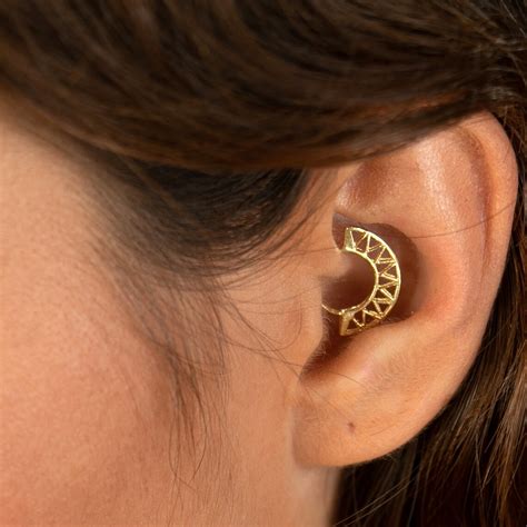 Gold Daith Piercing Daith Jewelry Daith Hoop Rook Piercing Etsy