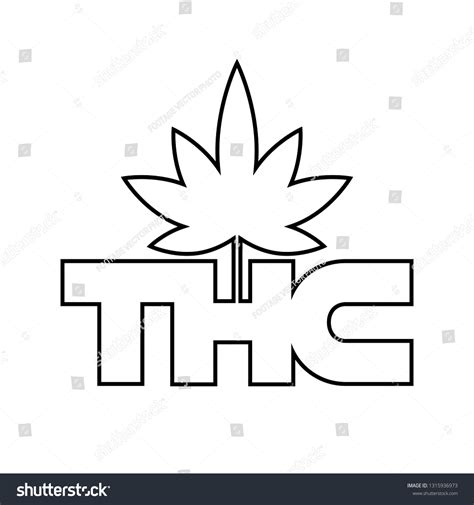 Thc Outline Logo Vector Stock Vector (Royalty Free) 1315936973 | Shutterstock