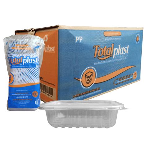 Pote Plast Pp Kit Tampa Transp Retangular Ml Totalplast X Und