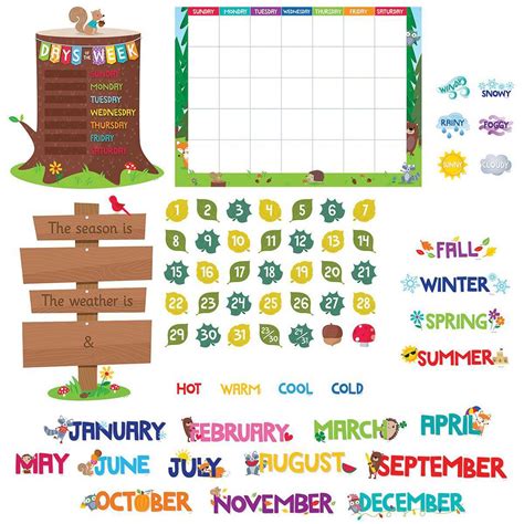 Woodland Friends Calendar Bulletin Board Set Scholastic Canada Book Clubs