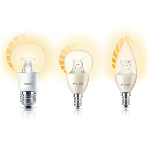 Philips LED Warm Glow E14 Small Edison Screw Dimmable Candle Light Bulb