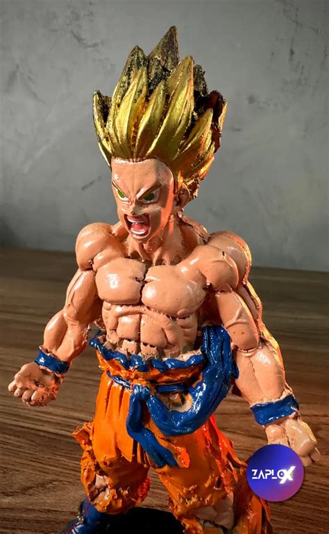 Boneco Resina Goku Super Saiyajin Dragon Ball Z Cm Goku Super