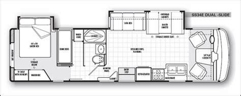 Perfect Two Bedroom Rv Motorhome And Description Bunk House House Floor Plans Tiny House