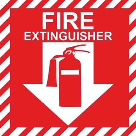 Pvc Rigid Sheet Rectangular Night Glow Fire Extinguisher Safety