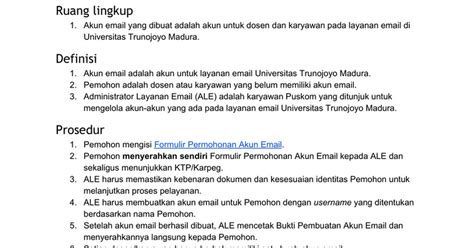 Sop Permohonan Akun Email Dosen Karyawan Google Docs Hot Sex Picture