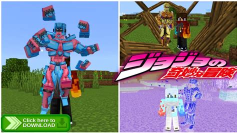 Jojo S Bizarre Adventure Addon For Minecraft Pe Legend Vil Youtube