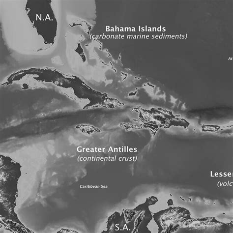 Map Of The Caribbean Basin Showing The Three Main Archipelagoes With Download Scientific