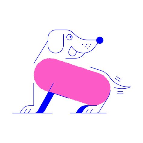 A drawing of a dog with a large bone in it's mouth vector – Free Book