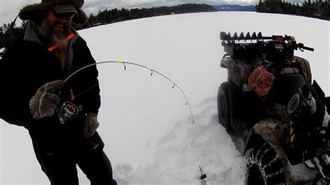 Late Season Ice Fishing For Lake Trout W Custom Made Ice Rods Youtube