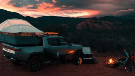 Rivian R1T Electric Truck: Camping Out And Cooking In The Wild