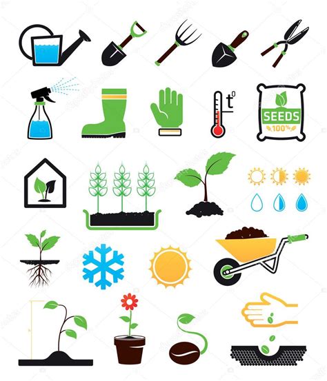 Gardening Icons Set — Stock Vector © Nevada31 12851776