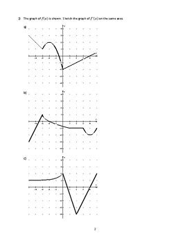 Motion Graph Sketching And Definition Of Derivative Handouts Tpt