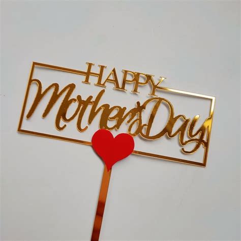 Happy Mothers Day Acrylic Cake Topper Mothers Day Topper Shopee