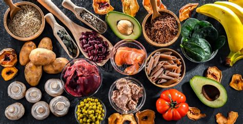 Composition With Food Products Rich In Niacin Stock Image Image Of