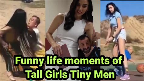 Funny Life Moments Of Tall Girls Tiny Men 1 Tall Woman Dwarf Man