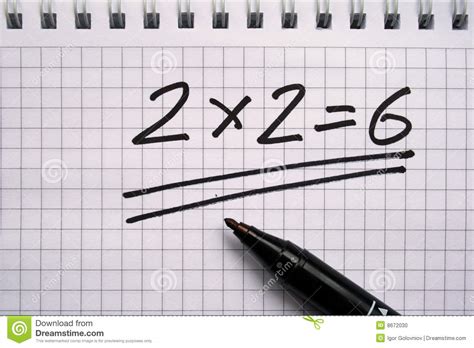 2x2=6 stock photo. Image of symbol, background, mathematical - 8672030