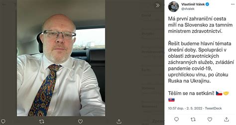 Vlastimil Válek nebyl připoutaný v autě Ministr zdravotnictví tento