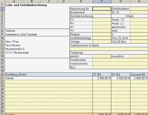 Abrechnung Vorlage Excel Luxus Lohn Und Gehaltsabrechnung Kostenlos