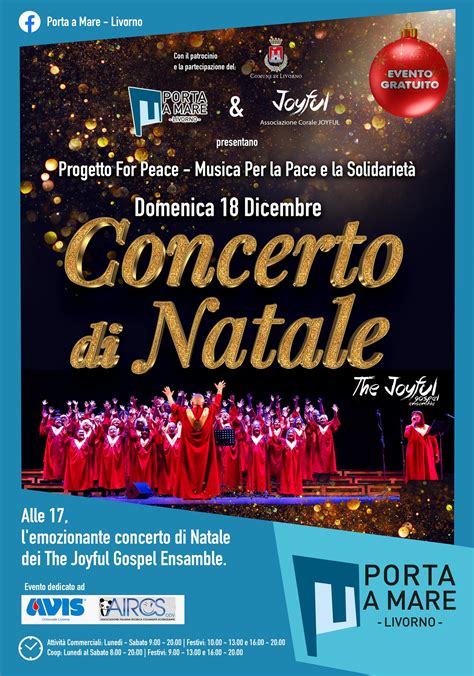 CONCERTO DI NATALE THE JOYFUL GOSPEL ENSEMBLE A LIVORNO PORTA A MARE