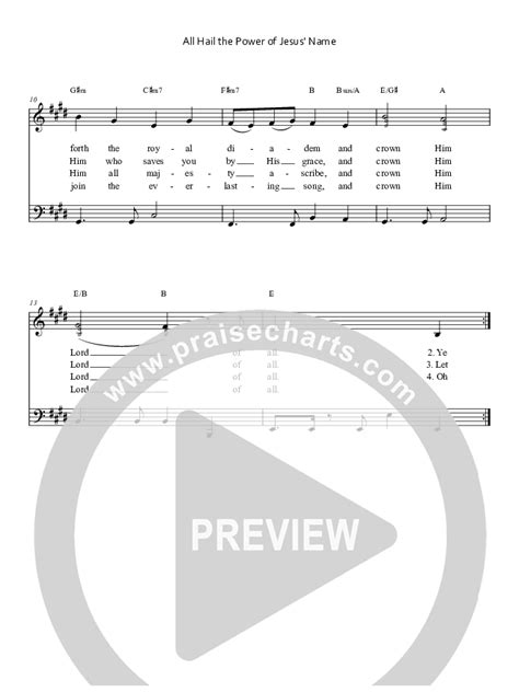 All Hail The Power Of Jesus Name Sheet Music PDF Keith Kristyn Getty