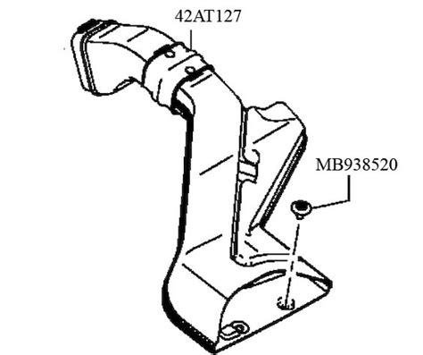 Воздухозаборник воздушного фильтра — Mitsubishi Lancer X, 1,8 л, 2008 ...