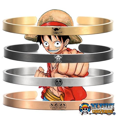 One Piece Luffy Bracelet Stainless Steel Adjustable Official One