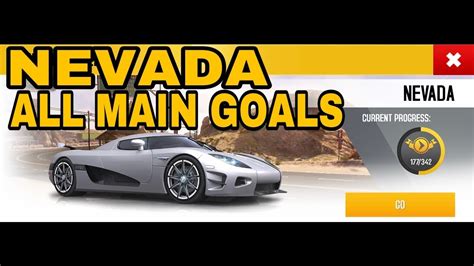 Asphalt 8 Koenigsegg CCXR Trevita Championship Nevada All Main Goals