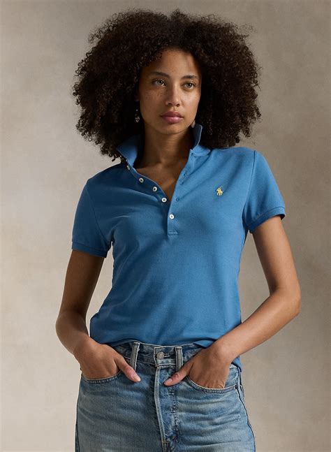 【polo Ralph Lauren】スリム フィット ストレッチ ポロシャツ I トップスポロシャツブルー ラルフ ローレン公式