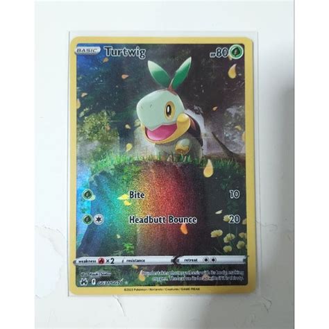 Pokemon Turtwig Galarian Gallery Crown Zenith Card Shopee Singapore