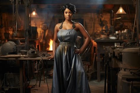 Premium Photo | Portrait of a professional blacksmith girl in her ...