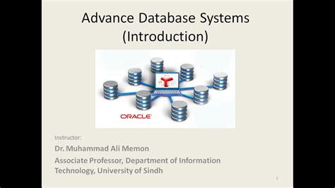 Lecture Advance Database Systems Introduction Youtube