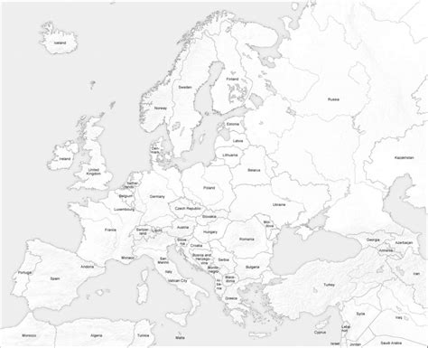 Mapa De Europa Político 🥇 ImÁgenes Mapas Del Continente Europeo