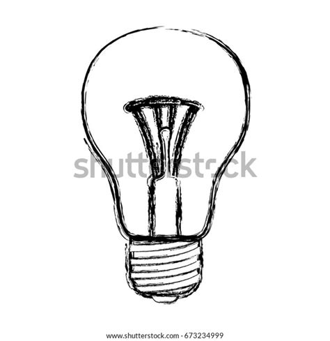 Monochrome Blurred Silhouette Light Bulb Icon Stock Vector Royalty Free 673234999 Shutterstock