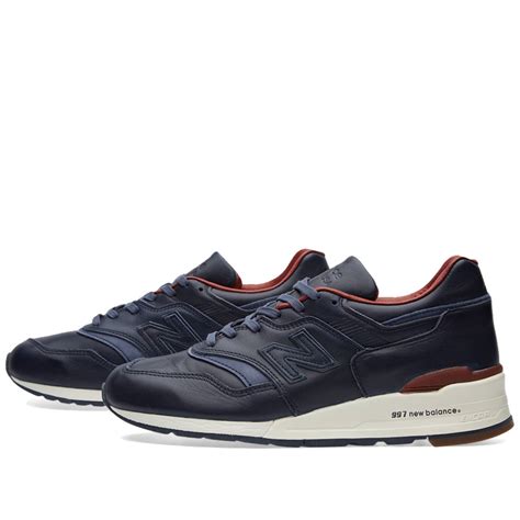 New Balance X Horween Leather Co M997bexp Explorer Made In The Usa Navy And Tan End Us