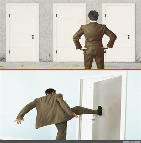 Create Comics Meme Meme With The Guard At The Door Meme With 3 Doors