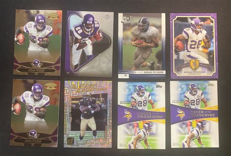 Card Lot Of Adrian Peterson Topps Donruss Upper Deck Ebay